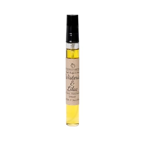 Wisteria & Lilac - Natural Fragrance Oil Perfume with Essential Oils by Lathered Artisan - Alcohol-Free Plant Based Oil Perfume, Nourishing, and Uniquely Handcrafted (Wisteria & Lilac - Spray)