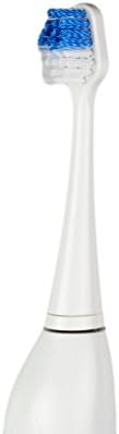 Smileactives Vibrite Sonic Electric Toothbrush Heads, 3 White/Blue Replacement Brush Heads with Firm Tip Bristles for Teeth Whitening and Cleaning, Helps Remove Plaque (Not Compatible w/Wave Version)