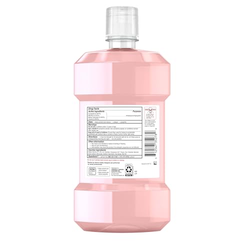 Listerine Clinical Solutions Gum Health Antiseptic Mouthwash, Antigingivitis & Antiplaque Oral Rinse Helps Prevent Buildup & Kills Germs for Healthier Gums, ICY Mint, Twin Pack, 1 L, 2 Pack