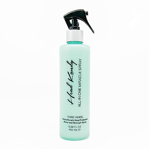 Head Kandy Heat Protectant Spray For Hair | The Third Wheel | Thermal Protection Spray With Amino Keratin | Protects Against Heat Damage, Breakage, Humidity | 13.5 oz