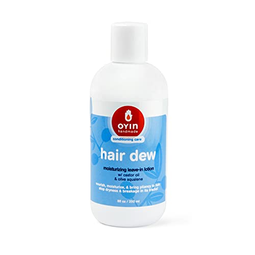 Oyin Handmade Hair Dew Daily Quenching Hair Lotion with Castor Oil and Olive Squalane, 8 oz