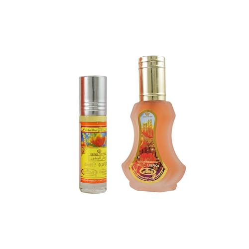 Al Rehab Bakhour 2-Piece Set for Unisex, (1.18 Oz Eau De Parfum Spray + 0.20 Oz Concentrated Perfume Rollerball)