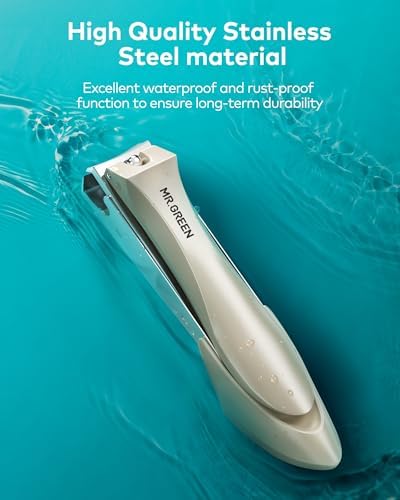 MR.GREEN 3pcs Nail Clippers Set, German Stainless Nail Clippers with Nail File, Anti Splash Excellent Quality Nail Cutters, Professional Finger&Toenail Clippers with Exquisite Case for Men& Women