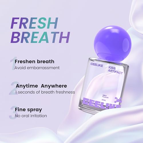 CEELIKE Probiotic Oral Spray for Long-Lasting Freshness, Alcohol-Free Oral Spray with Probiotics for Breath Care, Convenient Travel-Sized Breath Spray(0.68oz) (20ml) (2PC)