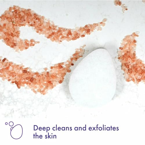 Buf-Puf Facial Sponge, Dermatologist Developed, Removes Deep Down Dirt & Makeup That Causes Breakouts and Blackheads, Reusable, Exfoliating, White, 4 Count