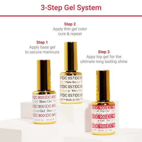 DND DC Gel Polish Set, Pink Collection, UV/LED Gel Polish and Air Dry Nail Lacquer, Matching Chip-Free Polish Duo, 287 Blossom Pink, 0.5 Fl Oz