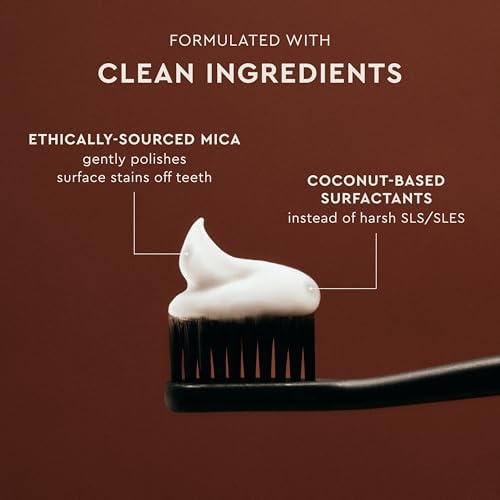 MOON Toasted Marshmallow Toothpaste - Stain Removal Teeth Whitening Toothpaste for Adults & Children- with Mica - Sweet Vanilla Marshmallow Flavor - Sugar-Free (4.2 Ounce)
