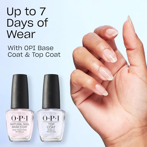 OPI Nail Lacquer Nail Polish | Opaque Bright Red Shimmer Chip Resistant Nail Polish | Vegan, Fast Drying, Streak Free