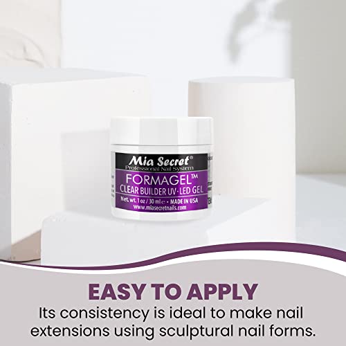 Mia Secret Professional Nail System Formagel Clear Builder Gel For Nails, 1 oz