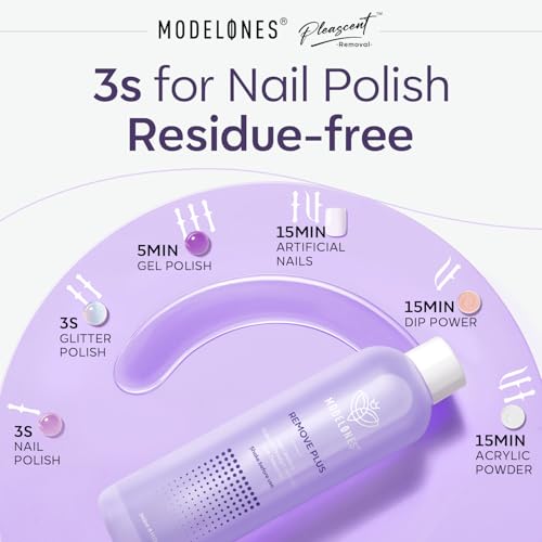 Modelones Nail Polish Remover, Acetone Gel Polish Remover with Jojoba Oil Fast Gentle Professional Removal for Nail Glue Acrylic Dip Powder Press On Nails Home Salon Gift for Women 8 Fl Oz, Lavender