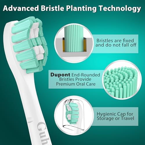 Designed for Philips Sonicare Replacement Heads, Replacement Brush Heads Compatible with Phillips Sonicare Click-on Sonic Electric Toothbrush, 10 Pack