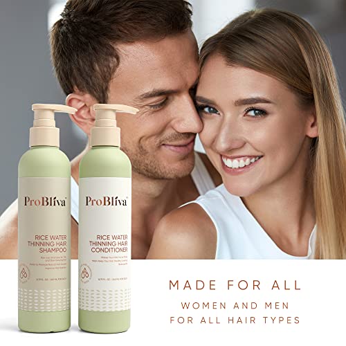Rice Water Thinning Hair Shampoo & Conditioner - Anti Hair Loss - Regrowth & Thickening (Rice Shampoo and Conditioner (Green))