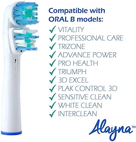 Replacement Brush Heads Compatible With Oral B- Double Clean Design, Pack of 16 Generic Electric Toothbrush Replacement Heads- Fits Oralb Pro 7000, 1000, 8000, 9000, 1500, 5000, Kids, Vitality & More!