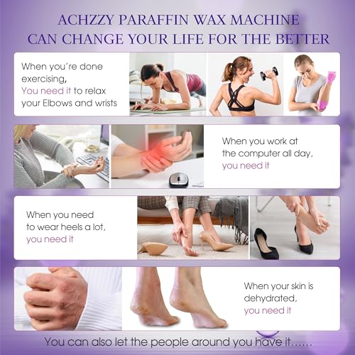 Natural Paraffin Wax Refills, 6 Pack Paraffin Wax Blocks of Lavender Scent for Paraffin Bath, Paraffin Wax for Hand and Feet for Deep Hydration, Moisturizing and Nourish(Lavender)