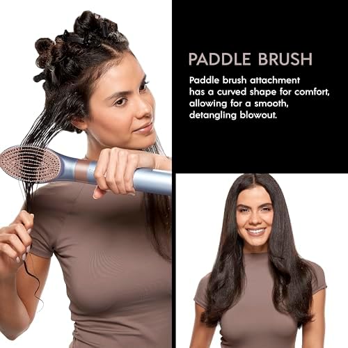 INFINITIPRO by CONAIR DigitalAIRE Multi Hair Styler, Air Styling System for Curls, Waves, Blowouts & Volume, 4 Attachments to Personalize Your Look Plus Storage Bag, Light Blue