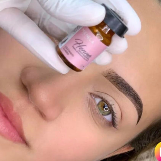 Eyebrow Henna Tint Kit - Light Brown Brow Color with Bamboo Extract - Natural Look, Easy Application - 2.5g Henna + 15ml Fixer - Ammonia-Free, Vegan, Cruelty-Free
