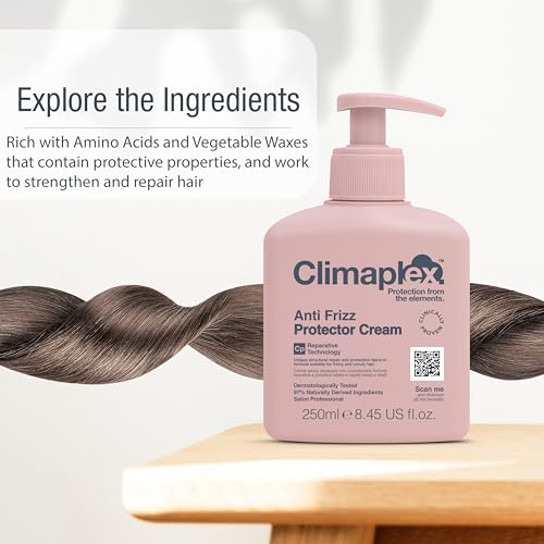 Anti Frizz Protector Cream - Shields from Heat and UV Damage - Promotes Healthy Scalp - Soothes and Improves Shine - Leaves Hair Silky Smooth - Vegan Friendly and Cruelty Free - 8.45 oz