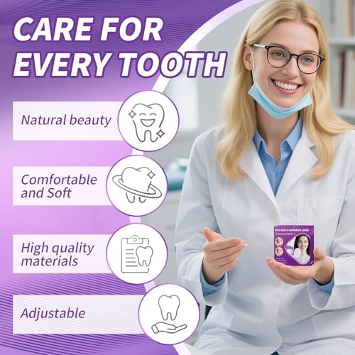 Veneers Teeth for Women and Men, Tooth Replacement Kit, Nature and Comfortable (1 Count (Pack of 1))-AA14