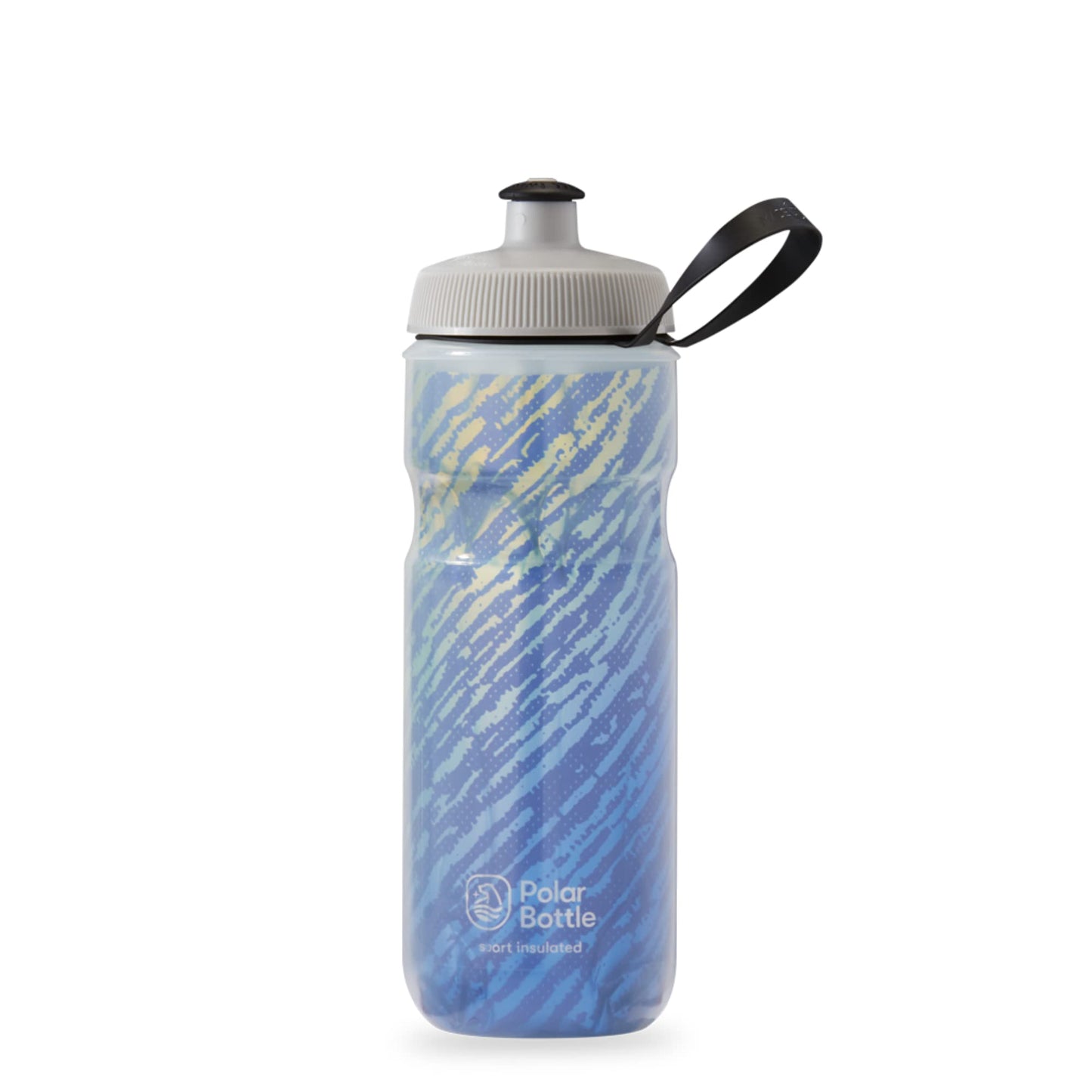 Polar Bottle – Sport Insulated 20oz Nimbus, Moonlight Blue & Gold – Leak Proof Water Bottles Keep Water Cooler 2x Longer than a Regular Reusable Water Bottle