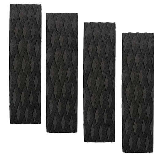 Surfboard Traction Pads, 4Pieces Black Surfing Front Traction Anti-Slip Pad for Surfboards, Skimboards, Shortboards, Longboards and Kayak