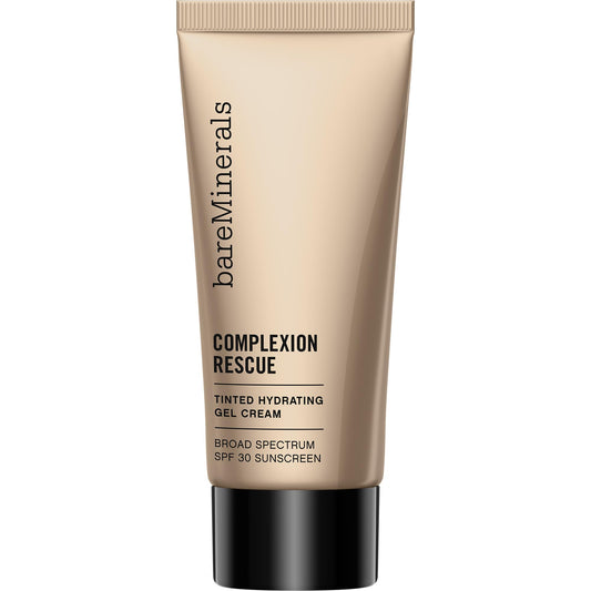bareMinerals Complexion Rescue Tinted Moisturizer for Face with SPF 30, Vegan Tinted Mineral Sunscreen with Hyaluronic Acid, Mini Size, Suede 04