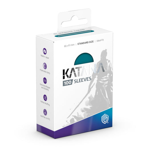 Ultimate Guard Katana Card Sleeves, 100 Standard Size TCG Sleeves, 66 x 91mm, Great Wave Back, Tournament Sleeves, No PVC & Acid-Free, High Clarity