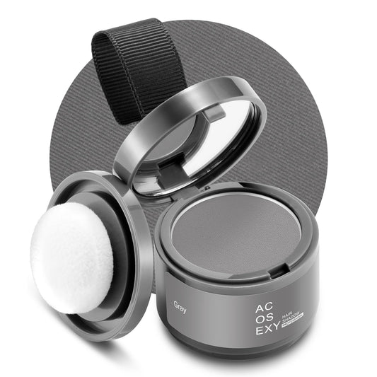 Acosexy Root Touch Up Powder - Instant Gray Hair Coverage for Hairline, Eyebrows, Men's Beard, and Bald Spots