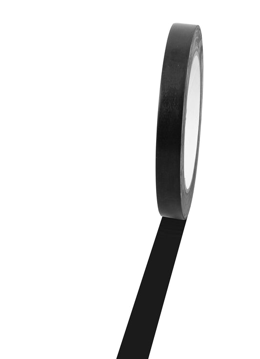 Champion Sports Vinyl Tape, 1/2” Wide x 36 Yards Long, Black - Durable Floor Marking Tape for Social Distancing, School, Gyms, Restaurants - Tough Floor Tape for Heavy Foot Traffic and Equipment
