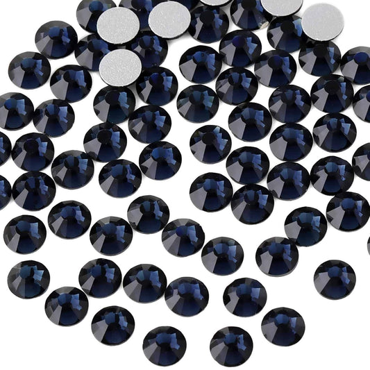 beadsland Flat Back Crystal Rhinestones Round Gems for Nail Art and Craft Glue Fix,Montana (4.6-4.8mm) SS20/1440pcs