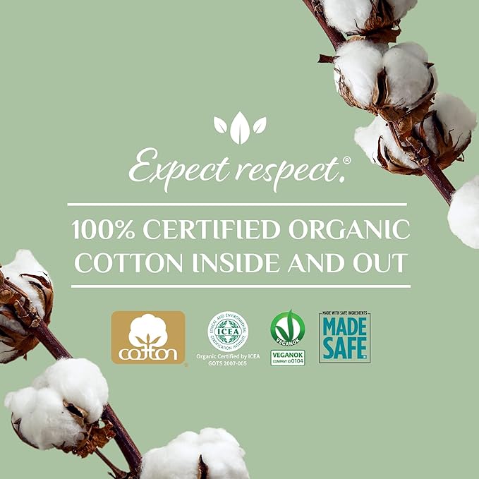 Organyc 100% Certified Organic Cotton Flat Panty Liner - Everyday Sanitary Pad, Free from Wood Pulp, Perfumes, SAP and Chemicals - Maxi Flow, 20 Count (Pack of 4)
