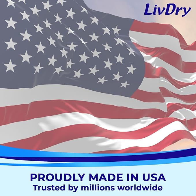 LivDry XL Overnight Adult Diapers for Women and Men, Incontinence Underwear, X-Large, 12-Pack