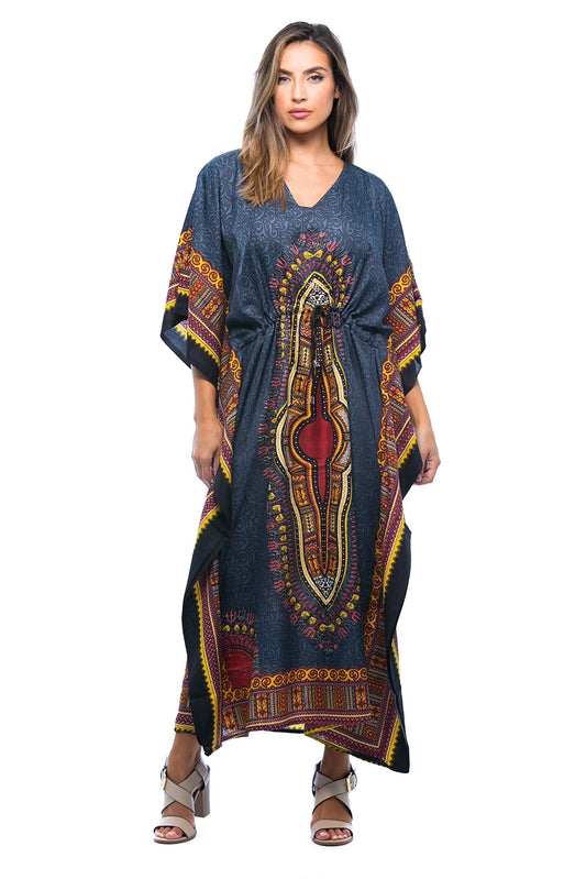 Riviera Sun 21715-BLK-1X Caftan/Caftans for Women, Black, 1X Plus