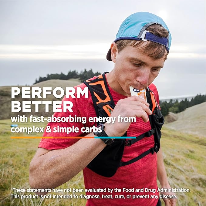 GU Energy Original Sports Nutrition Energy Gel, Vegan, Gluten-Free, Kosher, and Dairy-Free On-the-Go Energy for Any Workout, 24-Count, Strawberry Banana