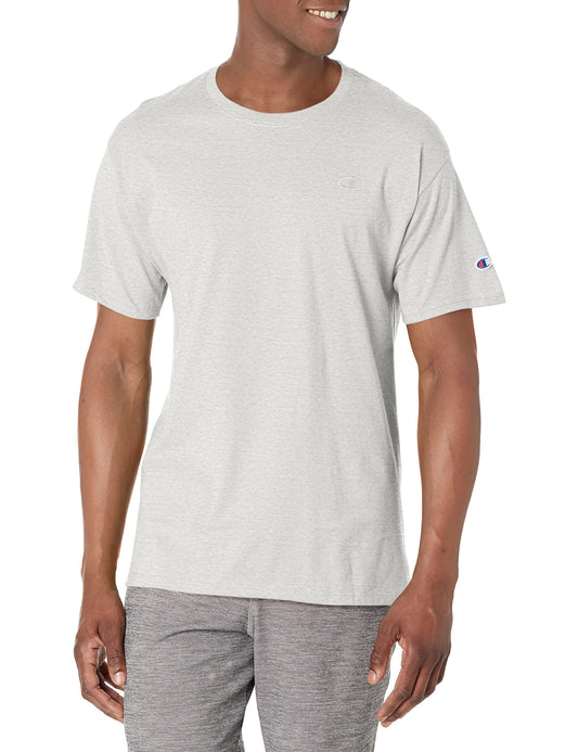 Champion mens T-shirt With "C" Logo, Classic Unisex Cotton T-shirt, Classic Tee, "C" Logo T Shirt, Oxford Gray, X-Small US
