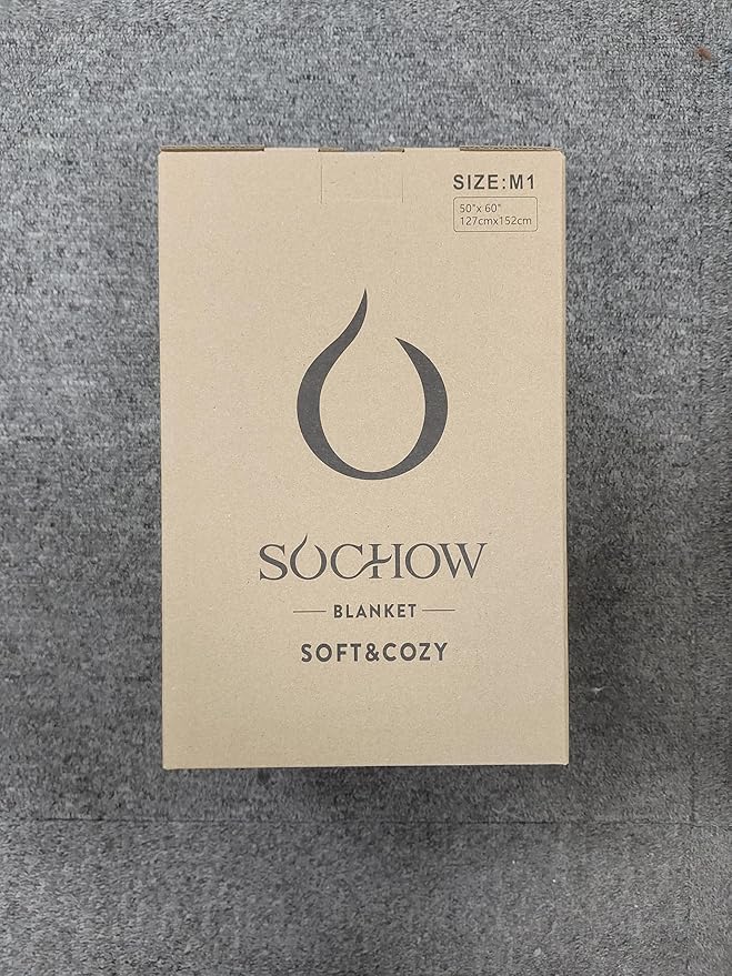 SOCHOW Buffalo Plaid Sherpa Fleece Throw Blanket, Double-Sided Checkered Super Soft Luxurious Bedding Blanket 50 x 60 inches, Orange