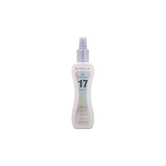 BioSilk Silk Therapy Miracle 17 Leave-In Conditioner, Reconstructs & Repairs Dry Damaged Hair, Sulfate, Paraben, Cruelty-Free, 5.64 Oz