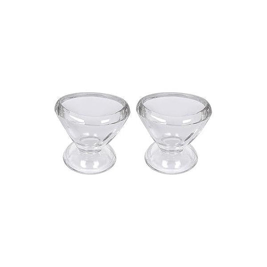 Transparent Glass Eye Wash Cup with Storage Container - 10ml Each for Effective Rinse and Cleansing Eyes (Pack Of 2)